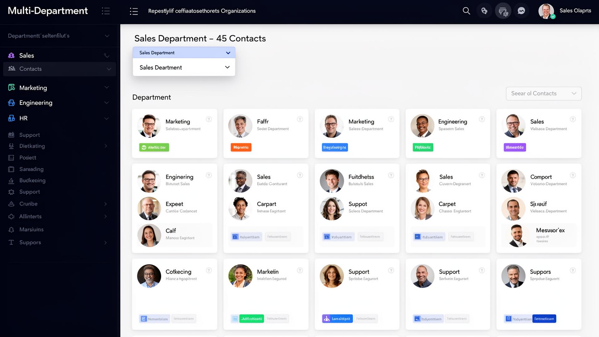 Every Team. One Directory. feature illustration showing the CentralContacts interface